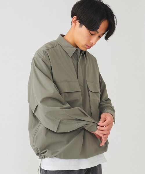 BEAMS(ビームス)の「BEAMS / アクション プルオーバーシャツ(シャツ/ブラウス・メンズ・チャコールグレー/ブラック/グリーン系その他4・S/L/XL/M)」の3枚目の写真