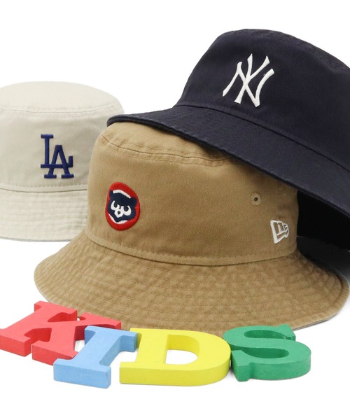 NEW ERA(ニューエラ)の「ニューエラ キッズ バケットハット MLB(ハット・キッズ・ストーン/ネイビー/ベージュ・S/M/M/L/L/XL)」の3枚目の写真