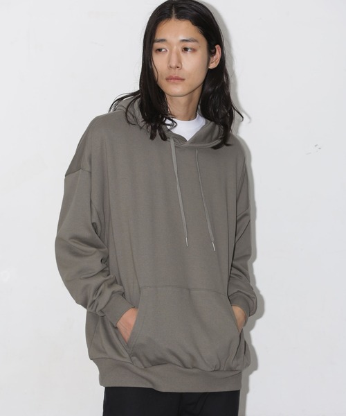 NANO universe(ナノユニバース)の「ビックシルエットフーディー(パーカー・メンズ・ブラック/グリーン/ブルーグレー/グレー系その他4・M/L)」の13枚目の写真