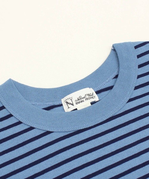 RNA-N（アールエヌエーエヌ）の「M2177 ボーダーオーバーサイズロンT（Tシャツ/カットソー・レディース・ベージュ/ブルー/ブラウン/オレンジ・MEDIUM）」の16枚目の写真