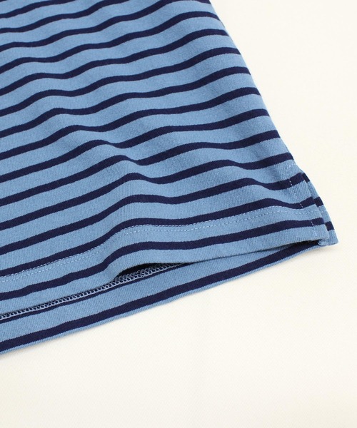 RNA-N（アールエヌエーエヌ）の「M2177 ボーダーオーバーサイズロンT（Tシャツ/カットソー・レディース・ベージュ/ブルー/ブラウン/オレンジ・MEDIUM）」の18枚目の写真