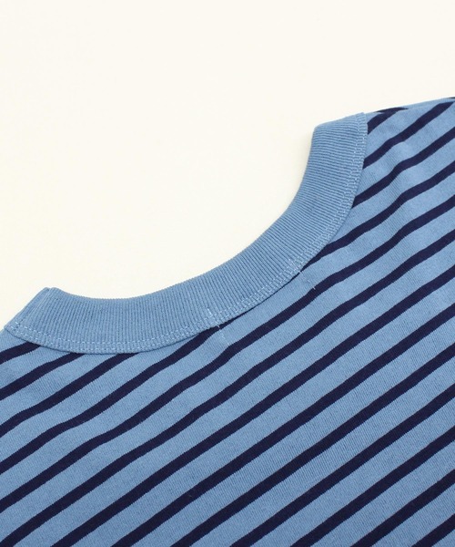 RNA-N（アールエヌエーエヌ）の「M2177 ボーダーオーバーサイズロンT（Tシャツ/カットソー・レディース・ベージュ/ブルー/ブラウン/オレンジ・MEDIUM）」の19枚目の写真