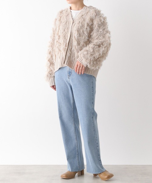 LEPSIM（レプシィム）の「5ゲージフリンジカーディガン　989463（カーディガン/ボレロ・レディース・アイボリー/ブラック・FREE）」の3枚目の写真