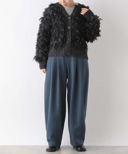 LEPSIM（レプシィム）の「5ゲージフリンジカーディガン　989463（カーディガン/ボレロ・レディース・アイボリー/ブラック・FREE）」の8枚目の写真