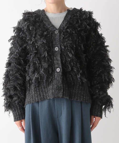 LEPSIM（レプシィム）の「5ゲージフリンジカーディガン　989463（カーディガン/ボレロ・レディース・アイボリー/ブラック・FREE）」の13枚目の写真