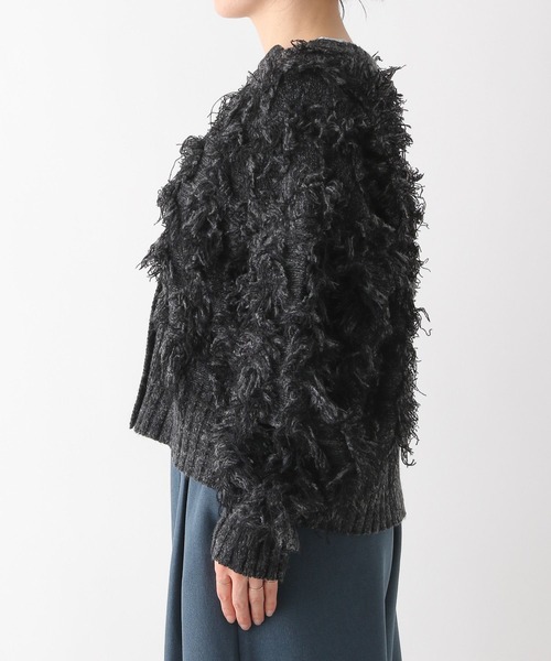 LEPSIM（レプシィム）の「5ゲージフリンジカーディガン　989463（カーディガン/ボレロ・レディース・アイボリー/ブラック・FREE）」の14枚目の写真