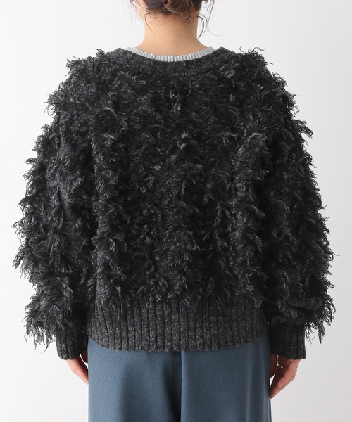 LEPSIM（レプシィム）の「5ゲージフリンジカーディガン　989463（カーディガン/ボレロ・レディース・アイボリー/ブラック・FREE）」の15枚目の写真