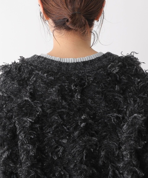 LEPSIM（レプシィム）の「5ゲージフリンジカーディガン　989463（カーディガン/ボレロ・レディース・アイボリー/ブラック・FREE）」の19枚目の写真