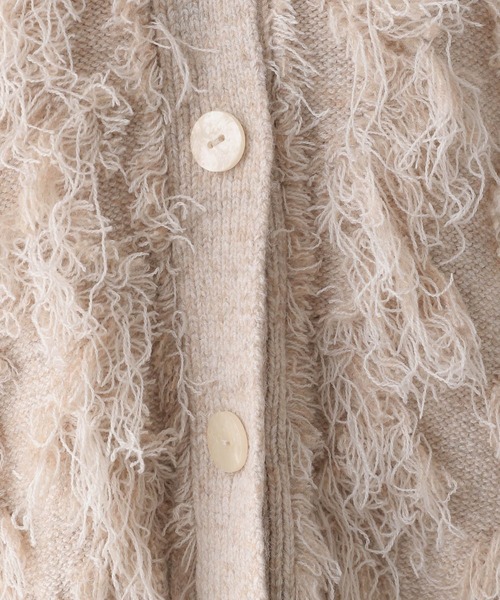 LEPSIM（レプシィム）の「5ゲージフリンジカーディガン　989463（カーディガン/ボレロ・レディース・アイボリー/ブラック・FREE）」の20枚目の写真