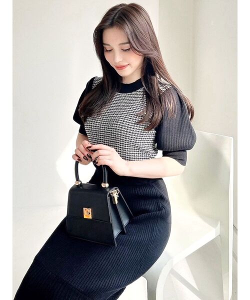 RESEXXY（リゼクシー）の「5分袖マーメイドニットワンピース（ワンピース・レディース・グリーン/モカ/ブラック・FREE）」の9枚目の写真