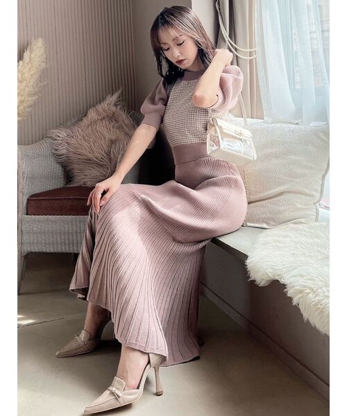 RESEXXY（リゼクシー）の「5分袖マーメイドニットワンピース（ワンピース・レディース・グリーン/モカ/ブラック・FREE）」の10枚目の写真