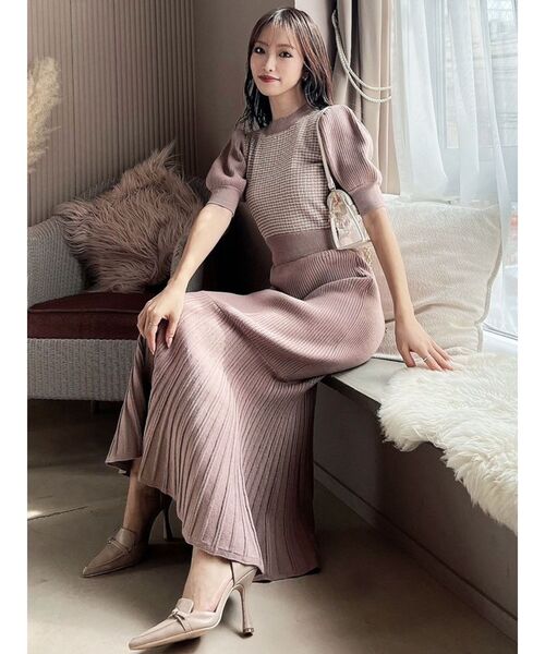 RESEXXY（リゼクシー）の「5分袖マーメイドニットワンピース（ワンピース・レディース・グリーン/モカ/ブラック・FREE）」の11枚目の写真