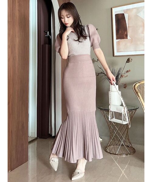 RESEXXY（リゼクシー）の「5分袖マーメイドニットワンピース（ワンピース・レディース・グリーン/モカ/ブラック・FREE）」の12枚目の写真