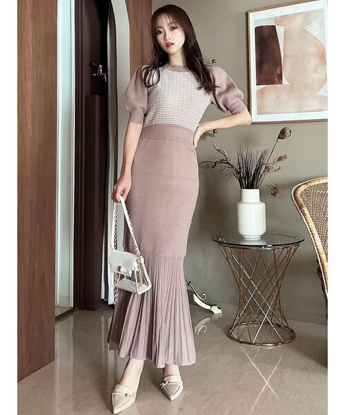 RESEXXY（リゼクシー）の「5分袖マーメイドニットワンピース（ワンピース・レディース・グリーン/モカ/ブラック・FREE）」の13枚目の写真