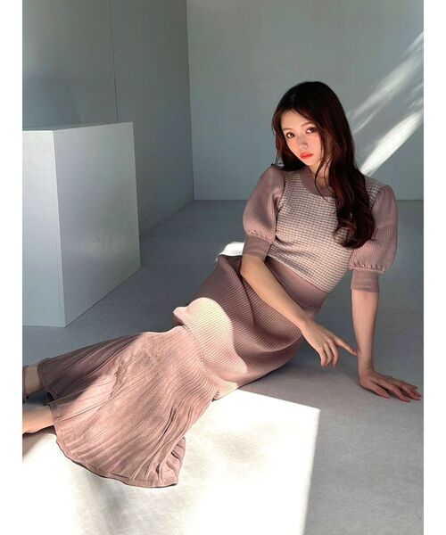 RESEXXY（リゼクシー）の「5分袖マーメイドニットワンピース（ワンピース・レディース・グリーン/モカ/ブラック・FREE）」の15枚目の写真