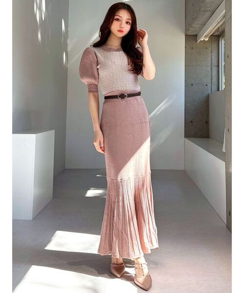 RESEXXY（リゼクシー）の「5分袖マーメイドニットワンピース（ワンピース・レディース・グリーン/モカ/ブラック・FREE）」の18枚目の写真