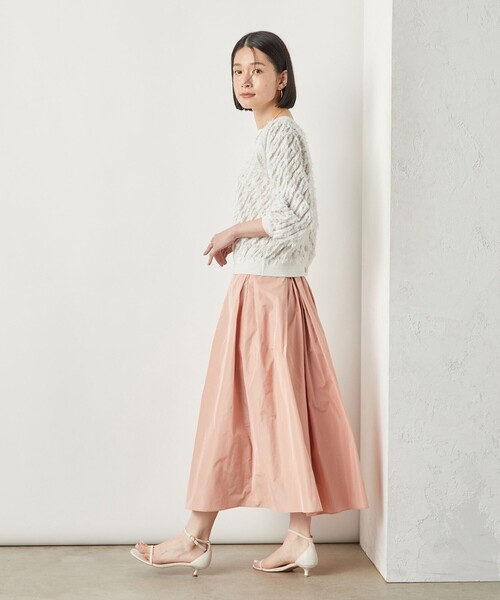 NOLLEY’S Sophi（ノーリーズソフィ）の「ウォッシャブルメモリータフタタックスカート（スカート・レディース・ネイビー/キナリ/ベビーピンク・34/38/36）」の8枚目の写真