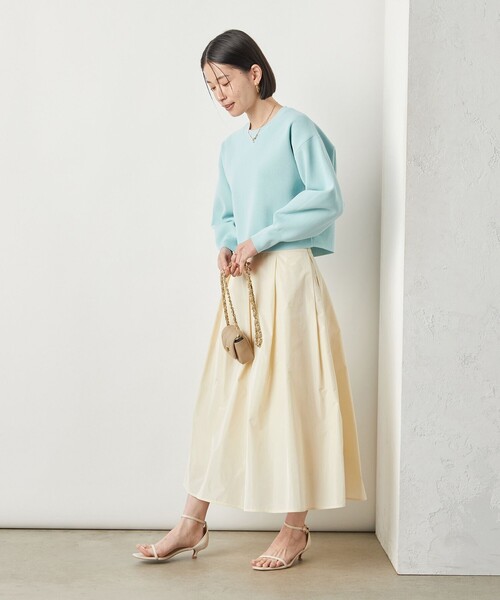 ノーリーズウォッシャフルシアダンボールタックスカート38サイズ セール 20%OFF】ウォッシャブルシアーダンボールタックスカート
