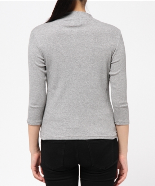 Sheta（シータ）の「ボトルネック7分袖カットソー（Tシャツ/カットソー・レディース・グレー/オフホワイト/ブラック・FREE）」の6枚目の写真