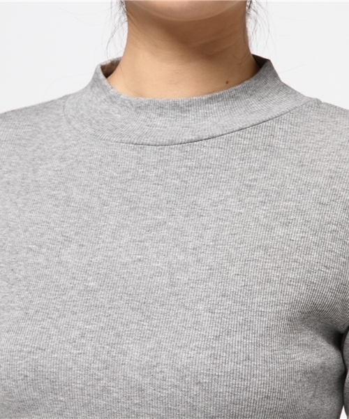 Sheta（シータ）の「ボトルネック7分袖カットソー（Tシャツ/カットソー・レディース・グレー/オフホワイト/ブラック・FREE）」の7枚目の写真