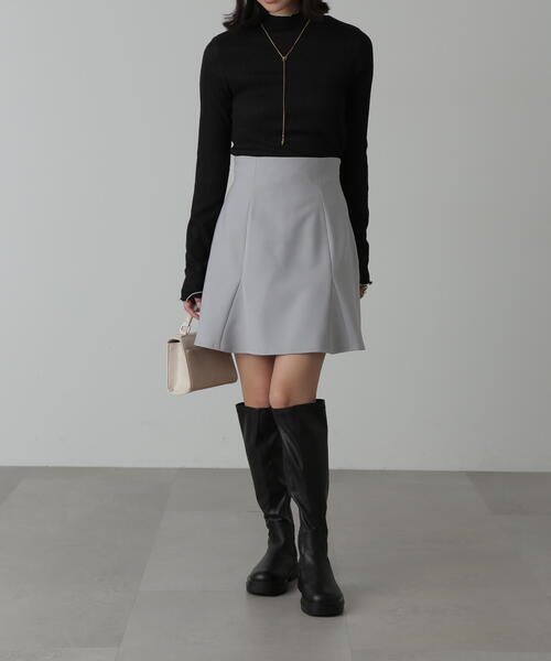 FREE'S MART（フリーズマート）の「◆ハイウエストマーメイドミニスカパン（スカート・レディース・グレー/ベージュ/ブラック・SMALL/MEDIUM）」の13枚目の写真