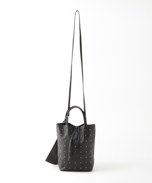 MARLON FIRENZE（マーロンフィレンツェ）の「《追加2》【MARLON FIRENZE/マルロン】 SHOPPER MINI STUDS：バッグ（ショルダーバッグ・レディース・ブラック/アイボリー・FREE）」の20枚目の写真