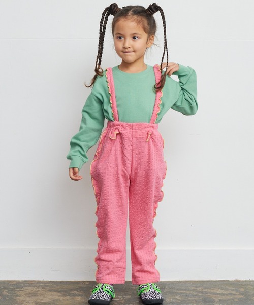 HOGAN RANCH WEAR（ホーガンランチウエア）の「ニットサッカーメロー2wayサロペット（80～120cm）（サロペット/オーバーオール・キッズ・ピンク/イエロー/チャコール・80/90/100/110/120）」の18枚目の写真