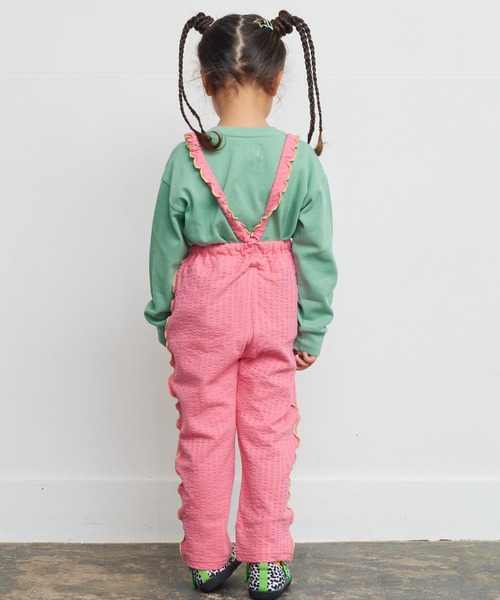 HOGAN RANCH WEAR（ホーガンランチウエア）の「ニットサッカーメロー2wayサロペット（80～120cm）（サロペット/オーバーオール・キッズ・ピンク/イエロー/チャコール・80/90/100/110/120）」の17枚目の写真