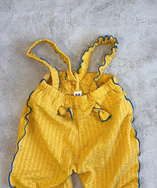 HOGAN RANCH WEAR（ホーガンランチウエア）の「ニットサッカーメロー2wayサロペット（80～120cm）（サロペット/オーバーオール・キッズ・ピンク/イエロー/チャコール・80/90/100/110/120）」の4枚目の写真