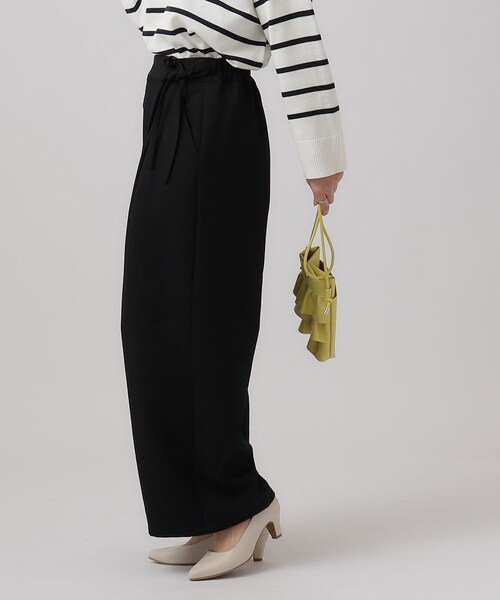 DRESKIP（ドレスキップ）の「◆サイドリボンがアクセント ラップ風ワイドパンツ（その他パンツ・レディース・ブルー/ブラック/カーキ・02/03/04）」の10枚目の写真
