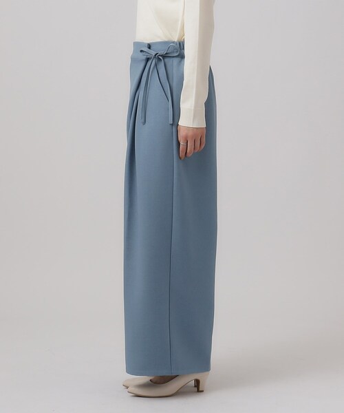 DRESKIP（ドレスキップ）の「◆サイドリボンがアクセント ラップ風ワイドパンツ（その他パンツ・レディース・ブルー/ブラック/カーキ・02/03/04）」の6枚目の写真