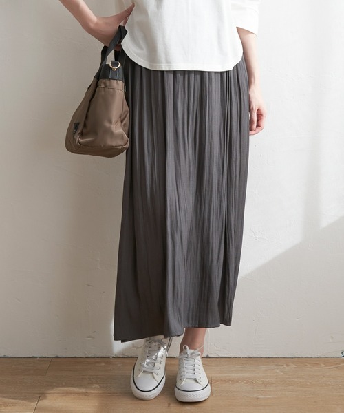 ikka（イッカ）の「カッセンボリュームラップスカーチョ（その他パンツ・レディース・モカ/チャコールグレー/ダークグリーン/ブルー・M/L/S）」の2枚目の写真