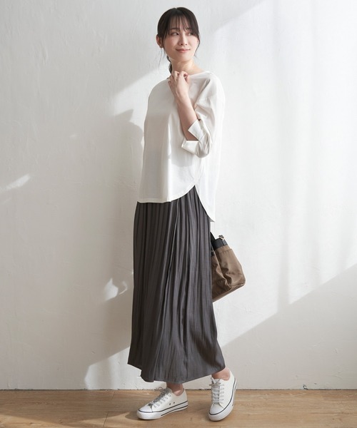 ikka（イッカ）の「カッセンボリュームラップスカーチョ（その他パンツ・レディース・モカ/チャコールグレー/ダークグリーン/ブルー・M/L/S）」の6枚目の写真