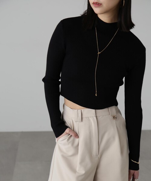 FREE'S MART（フリーズマート）の「ハイネックショート丈リブニット（ニット/セーター・レディース・オレンジ/ブルー/ホワイト/ブラック・FREE）」の20枚目の写真