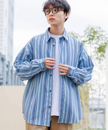 RAGEBLUE | マルチストライプ/ドレープルーズシャツ(シャツ/ブラウス)