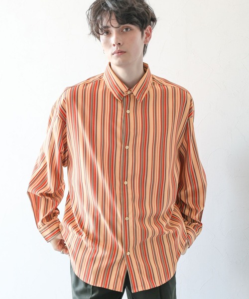 RAGEBLUE(レイジブルー)の「マルチストライプ/ドレープルーズシャツ(シャツ/ブラウス・メンズ・オレンジ/ブルー/ホワイト・MEDIUM/LARGE)」の7枚目の写真
