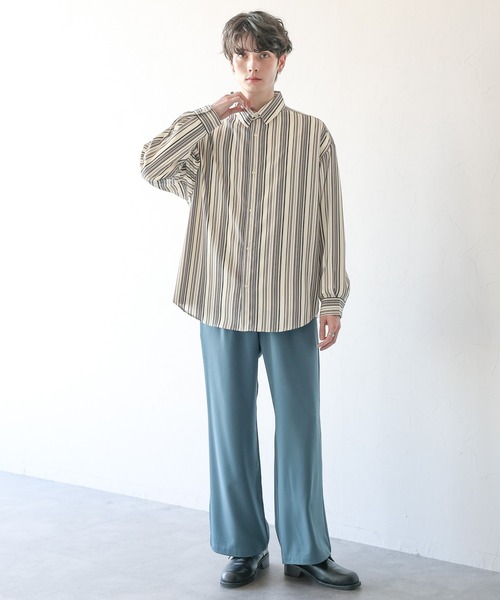 RAGEBLUE(レイジブルー)の「マルチストライプ/ドレープルーズシャツ(シャツ/ブラウス・メンズ・オレンジ/ブルー/ホワイト・MEDIUM/LARGE)」の13枚目の写真