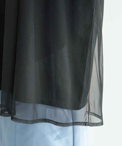 ROPE' PICNIC（ロペピクニック）の「長袖チュールカットトップス（Tシャツ/カットソー・レディース・ブラック/オフホワイト・38）」の19枚目の写真