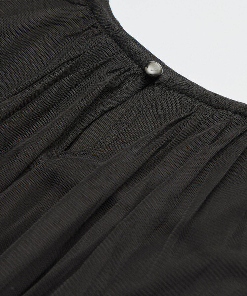 ROPE' PICNIC（ロペピクニック）の「長袖チュールカットトップス（Tシャツ/カットソー・レディース・ブラック/オフホワイト・38）」の21枚目の写真