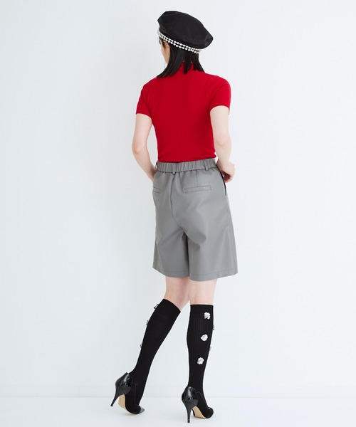 Narcissus（ナルシス）の「【Narcissus】レザーハーフパンツ（その他パンツ・レディース・ブラック/グレー・FREE）」の6枚目の写真