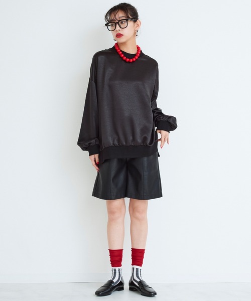 Narcissus（ナルシス）の「【Narcissus】レザーハーフパンツ（その他パンツ・レディース・ブラック/グレー・FREE）」の16枚目の写真