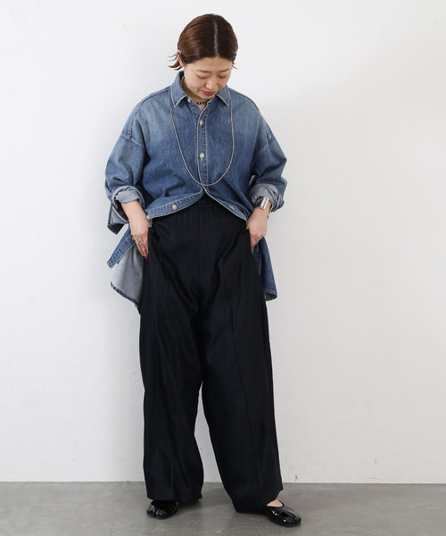 新品タグ付き【Journal standard luxe】ワイドパンツ 日本製 リラックス ワイドパンツ（ジャージ／トラックパンツ）｜journal