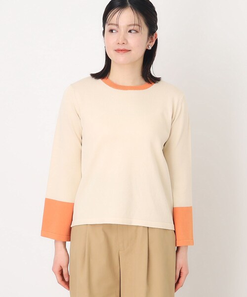 THE SHOP TK (ザ ショップ ティーケー )の「◆配色ニット【洗濯機OK】(ニット/セーター・レディース・ベージュ系その他7/ブラック系4・12/13)」の6枚目の写真
