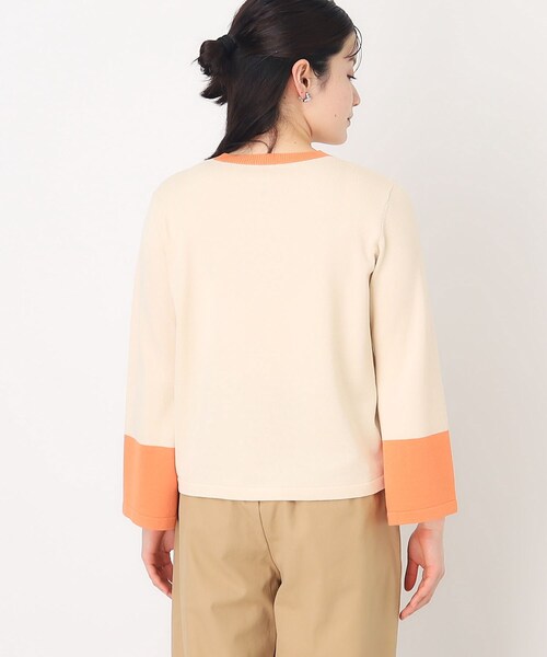 THE SHOP TK (ザ ショップ ティーケー )の「◆配色ニット【洗濯機OK】(ニット/セーター・レディース・ベージュ系その他7/ブラック系4・12/13)」の8枚目の写真