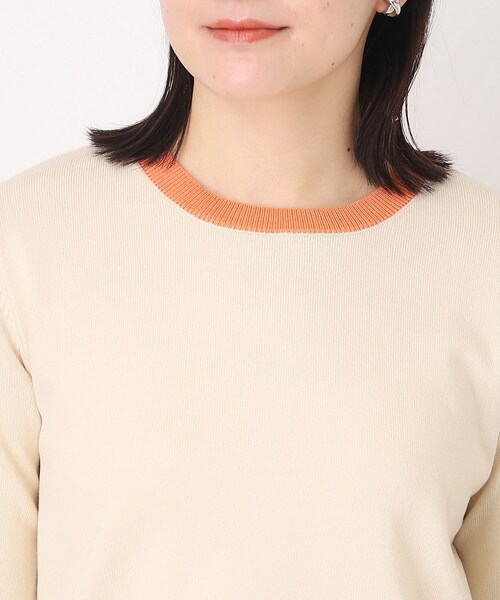 THE SHOP TK (ザ ショップ ティーケー )の「◆配色ニット【洗濯機OK】(ニット/セーター・レディース・ベージュ系その他7/ブラック系4・12/13)」の9枚目の写真