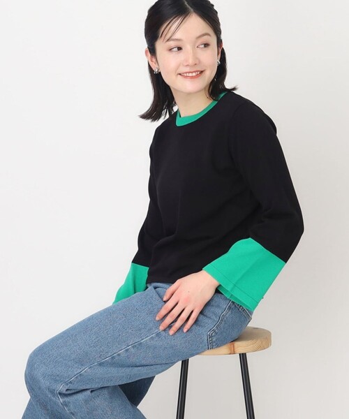 THE SHOP TK (ザ ショップ ティーケー )の「◆配色ニット【洗濯機OK】(ニット/セーター・レディース・ベージュ系その他7/ブラック系4・12/13)」の13枚目の写真