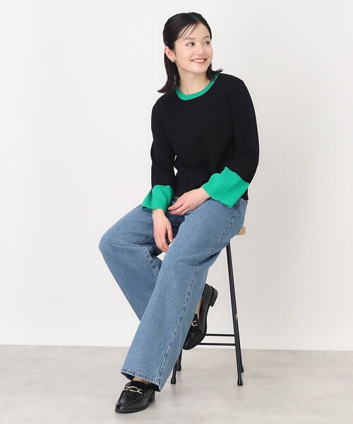 THE SHOP TK (ザ ショップ ティーケー )の「◆配色ニット【洗濯機OK】(ニット/セーター・レディース・ベージュ系その他7/ブラック系4・12/13)」の14枚目の写真