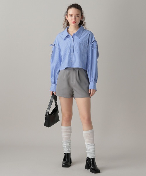 【24AW NEW】Dior_women /ショーツ付きオープンフロントスカート AMBIDEX Store 【予約販売】○オーガニックツイル ワークロング