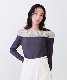 【LADIES】バルーン衿ロンT