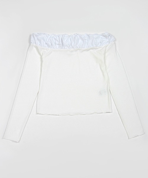 petit main LIEN(プティマインリアン)の「【LADIES】バルーン衿ロンT(Tシャツ/カットソー・レディース・チャコール/オフホワイト/ブラック・FREE)」の21枚目の写真